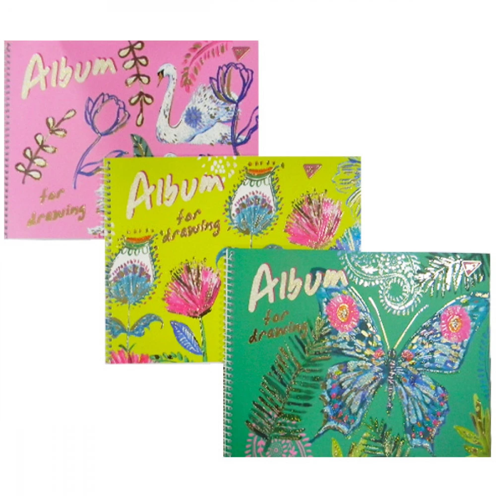 Альбом для малювання 20 аркушів 100 г/м YES 130382 Bon cote на спіралі, лак Miх