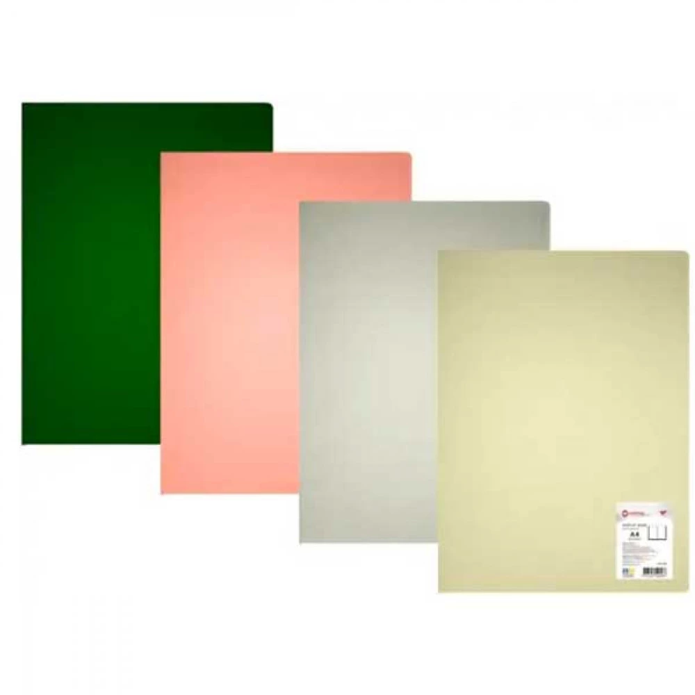 Папка пластикова з 20 файлами A4 Optima Смуга O32140 асорті