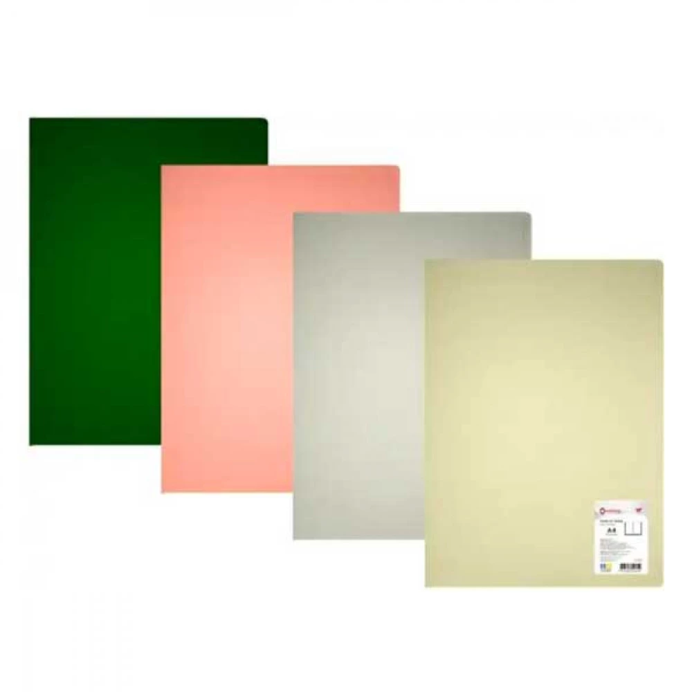 Папка пластикова з 10 файлами A4 Optima Смуга O32139 асорті