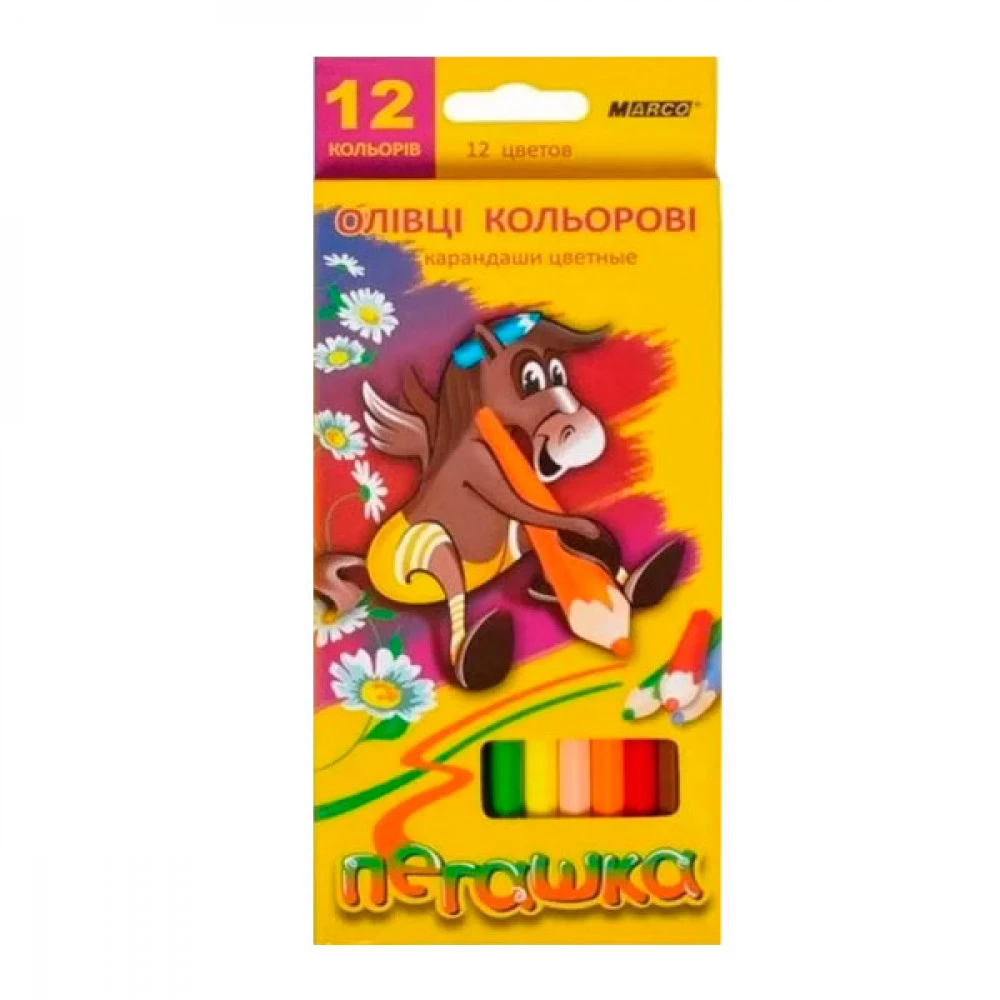 Олівці 12кол Marco 1010 Пєгашка
