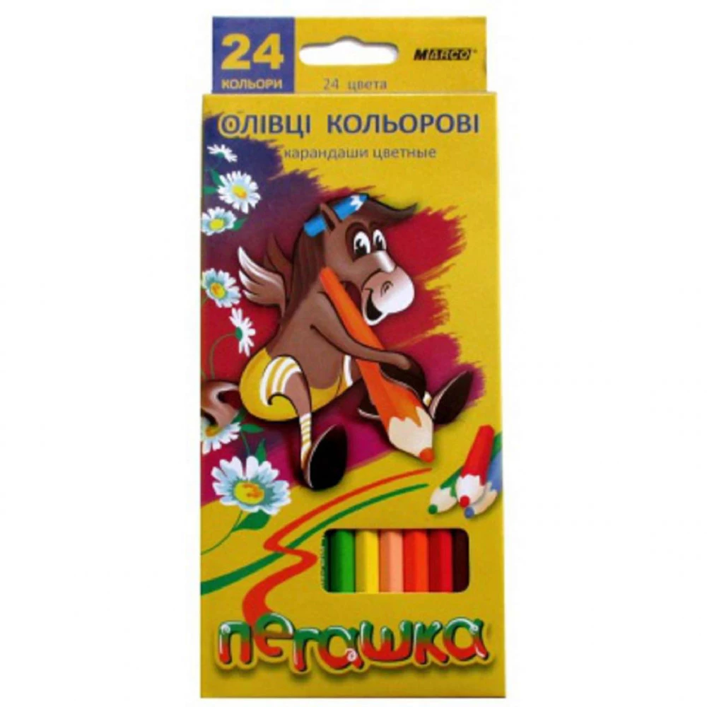 Олівці кольорові "Marco" 1010 "Пігашка" 24 кольори