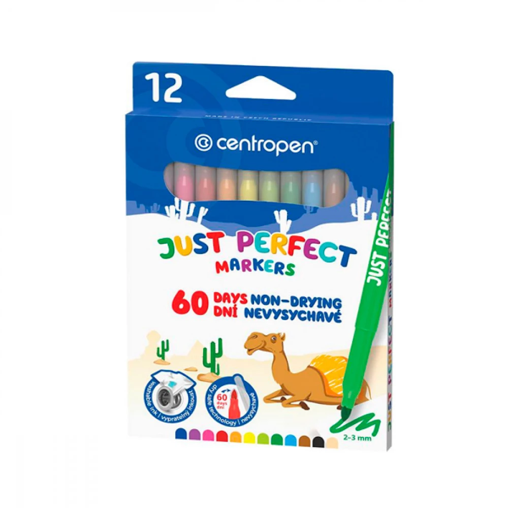 Фломастери "Centropen" 2510/12 Perfect 12 кольорів у картоні