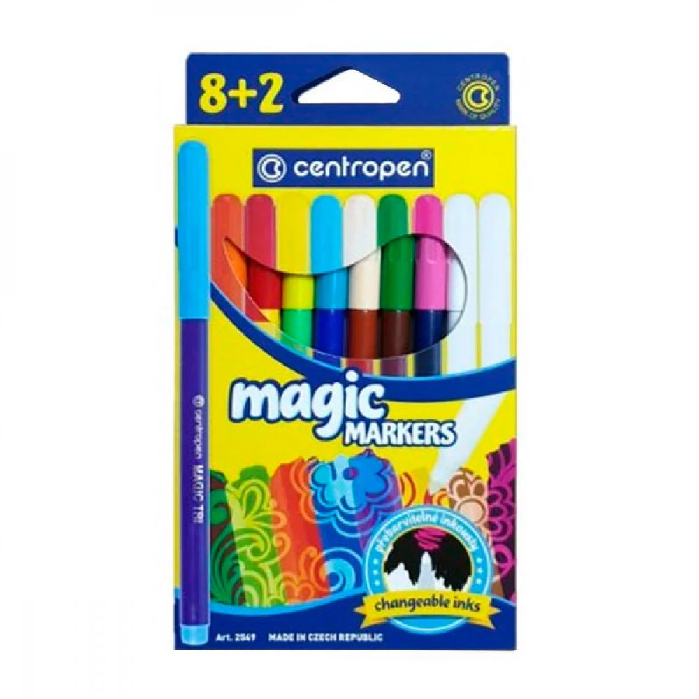 Фломастери Centropen 2549/10 Magic Trio 10 кольорів