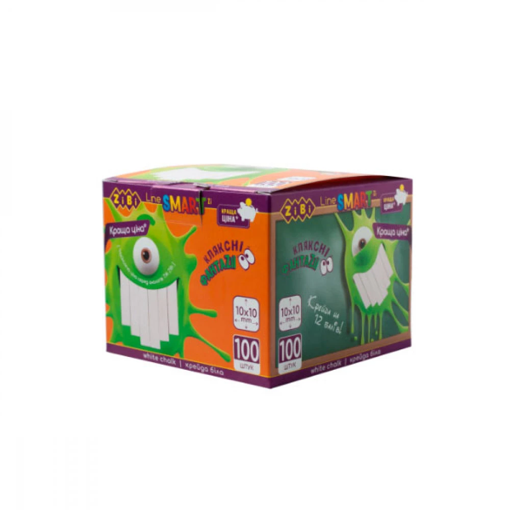 Крейда біла 100 шт ZiBi ZB.6719-12