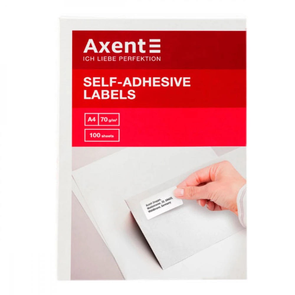 Папір самоклеючий А4 24яч Axent 70х37 2465 (100л)