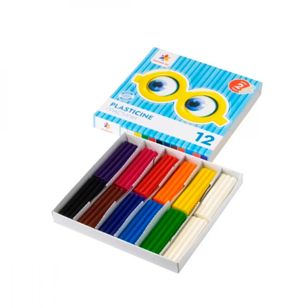 Пластилін 10+2кол ГАММА*UA 200320 +стек