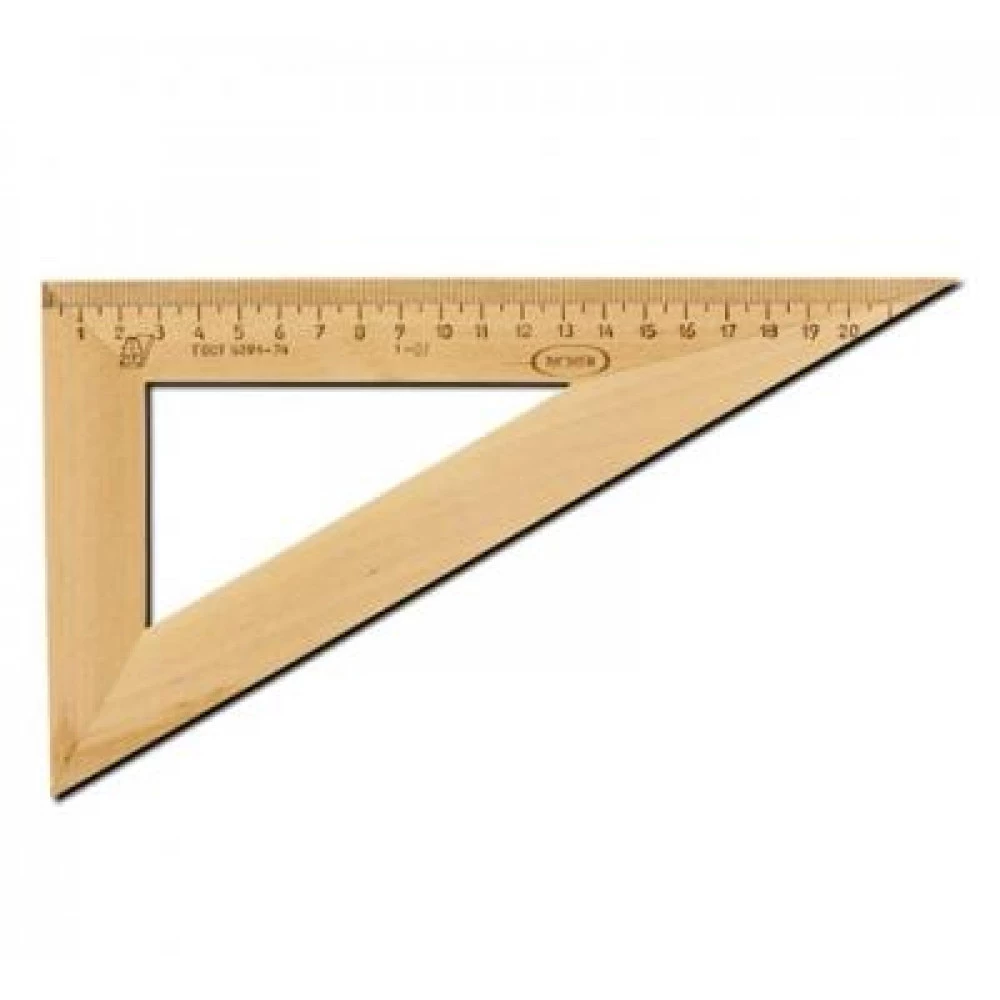 Трикутник дерев'яний 22 см (60*30*90) 30/220