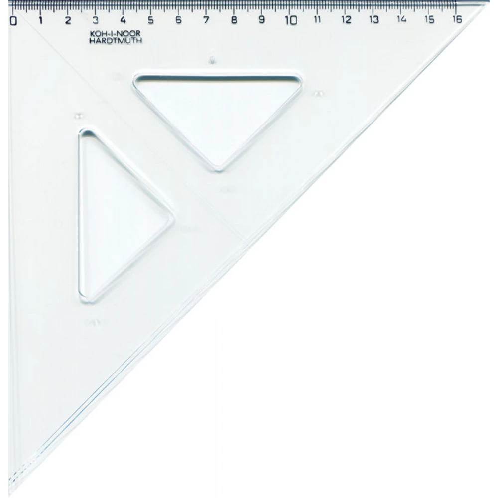Трикутник пластиковий "KIN" 45/177 прозорий 744150
