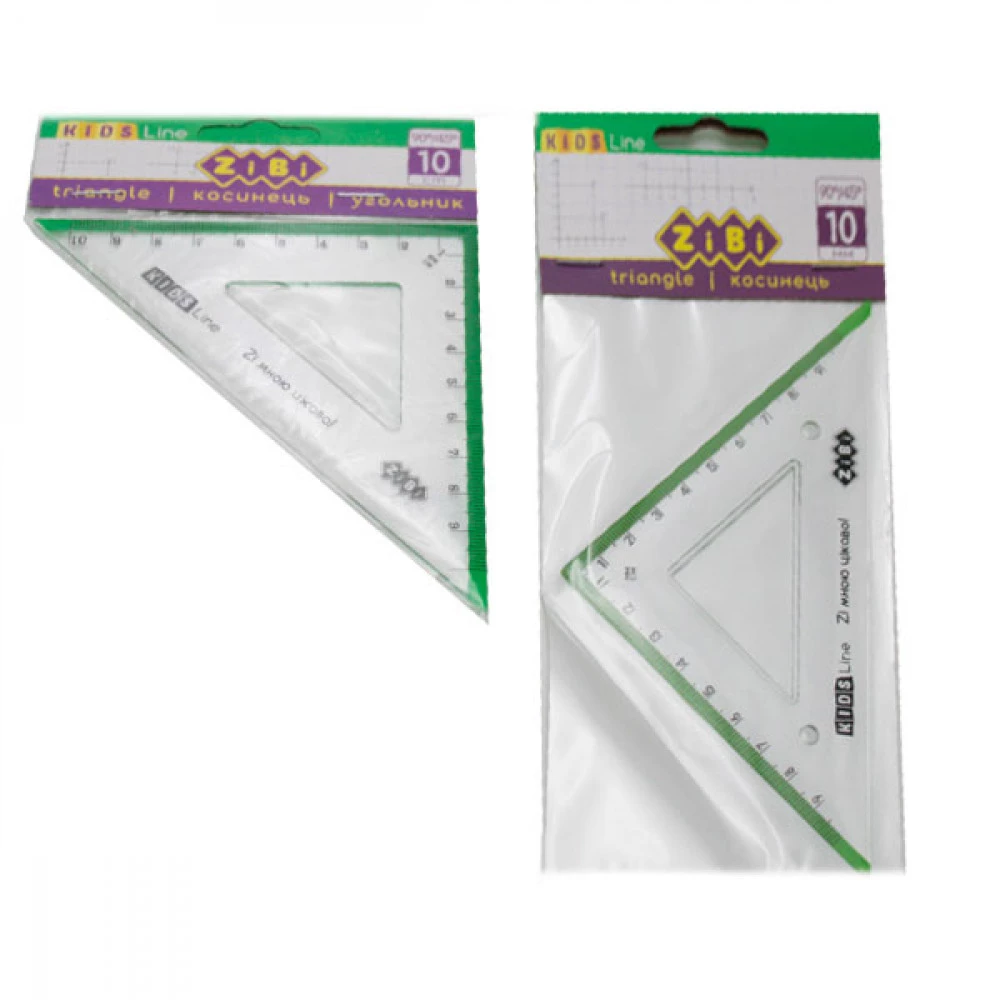 Трикутник пластиковий "ZiBi" ZB5620-15 10 см салатовий