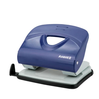 Діркопробивач металевий Axent 3930-02 Exakt до 30 аркушів, 2 отвори) синій