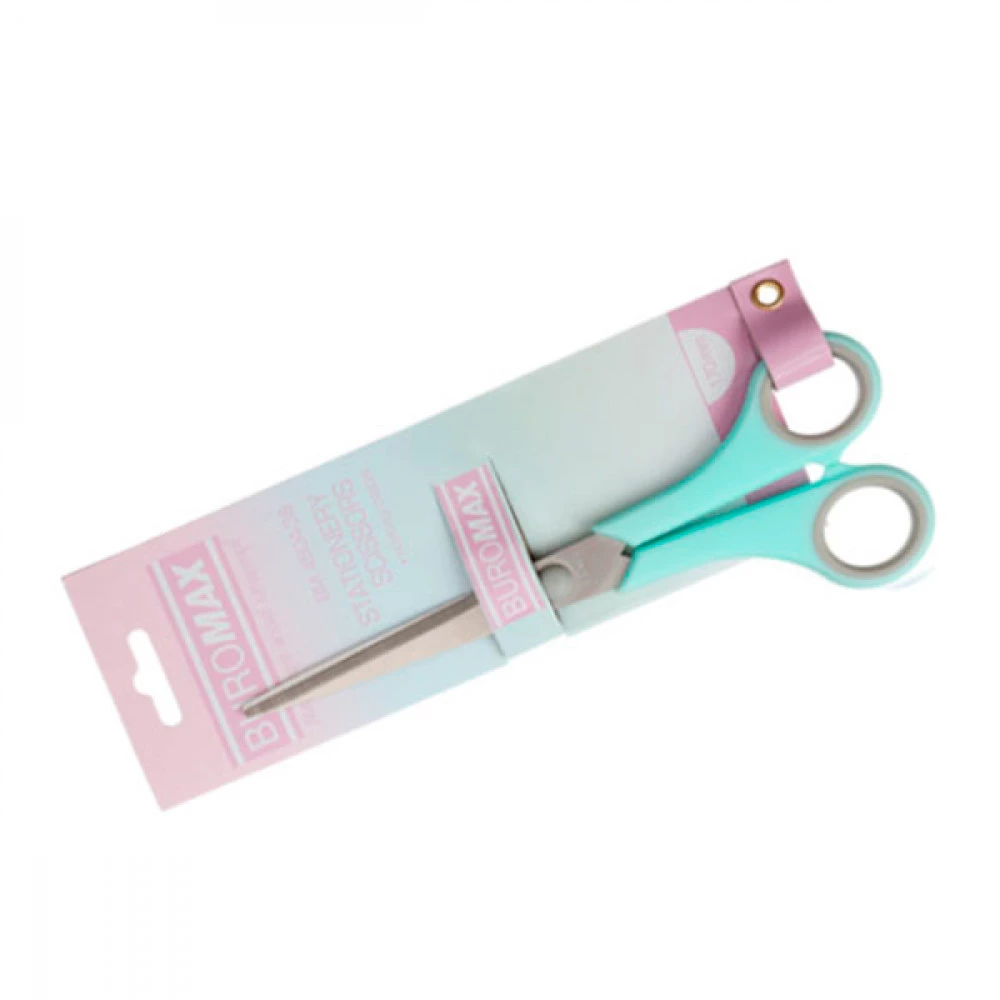 Ножиці BuroMAX 4504-38 PASTEL 17см м'ятні