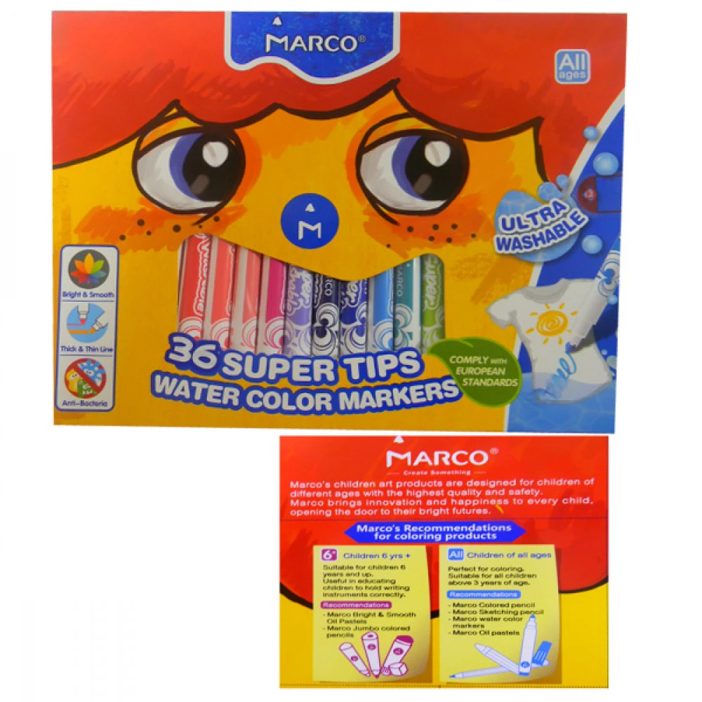 Фломастери "Marco" 1630 36 кольорів