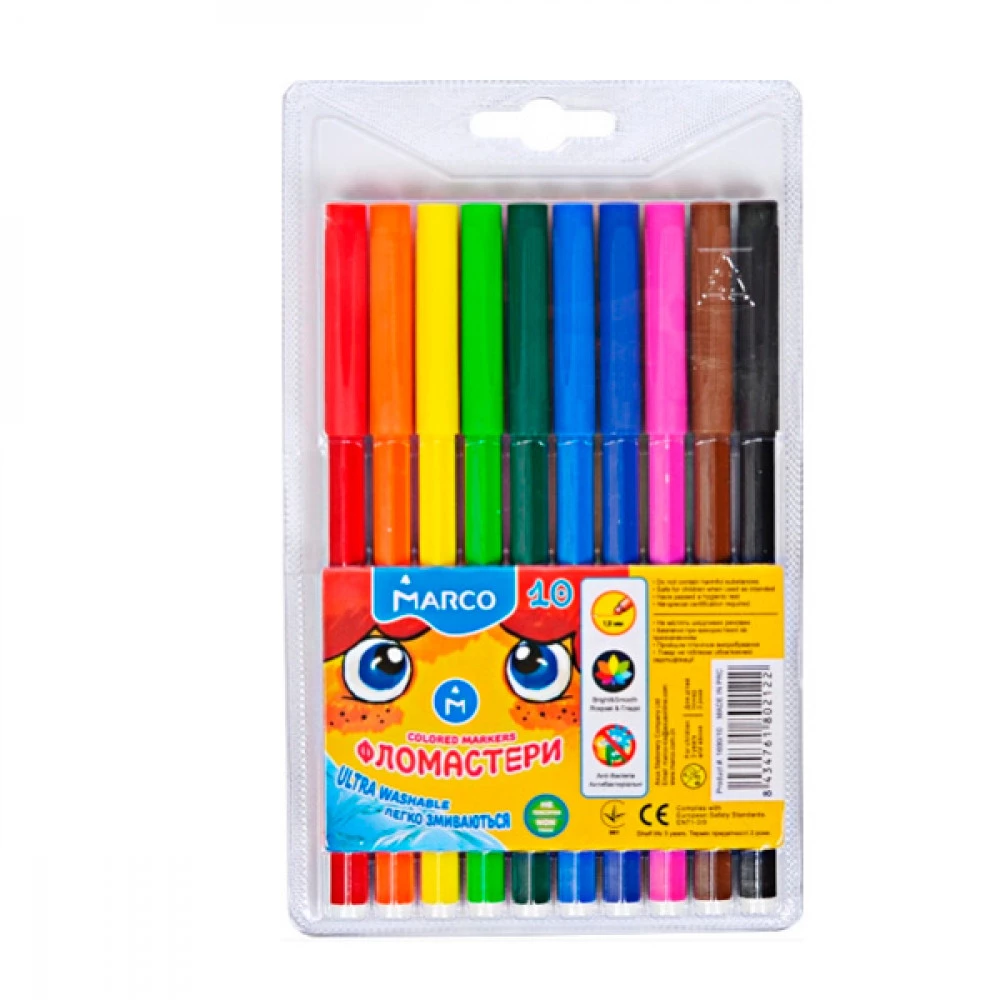 Фломастери "Marco" 1690/10 (10 кольорів)