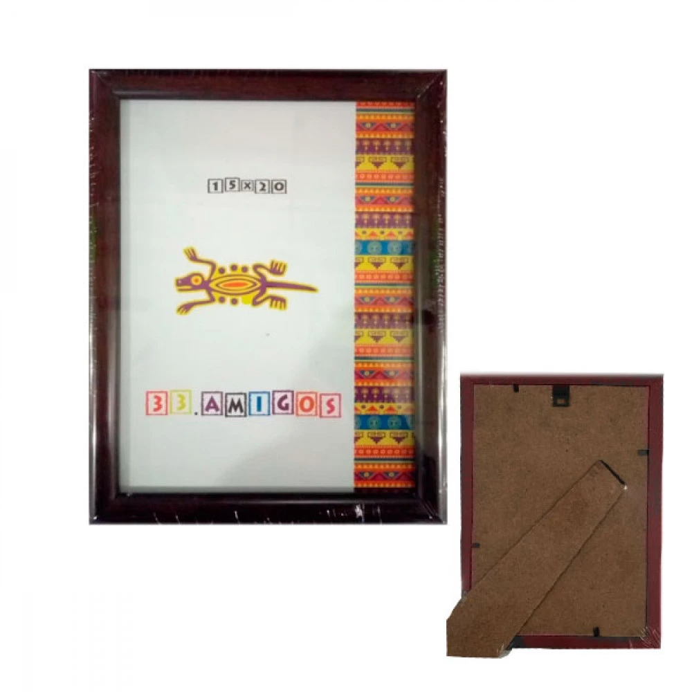 Рамка для фото 15х20/21 (15 мм) темно-коричнева з ніжкою