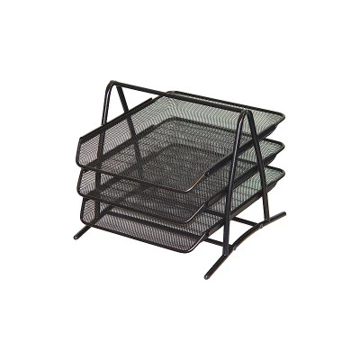 Лоток горизонтальний "BuroMAX" BM6252-01 3в1 металевий чорний