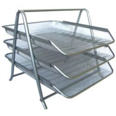 Лоток горизонтальний "BuroMax" BM6252-24 3в1 металевий сірий