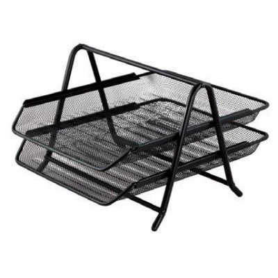 Лоток горизонтальний "BuroMAX" ВМ6250-01 2в1 металевий чорний