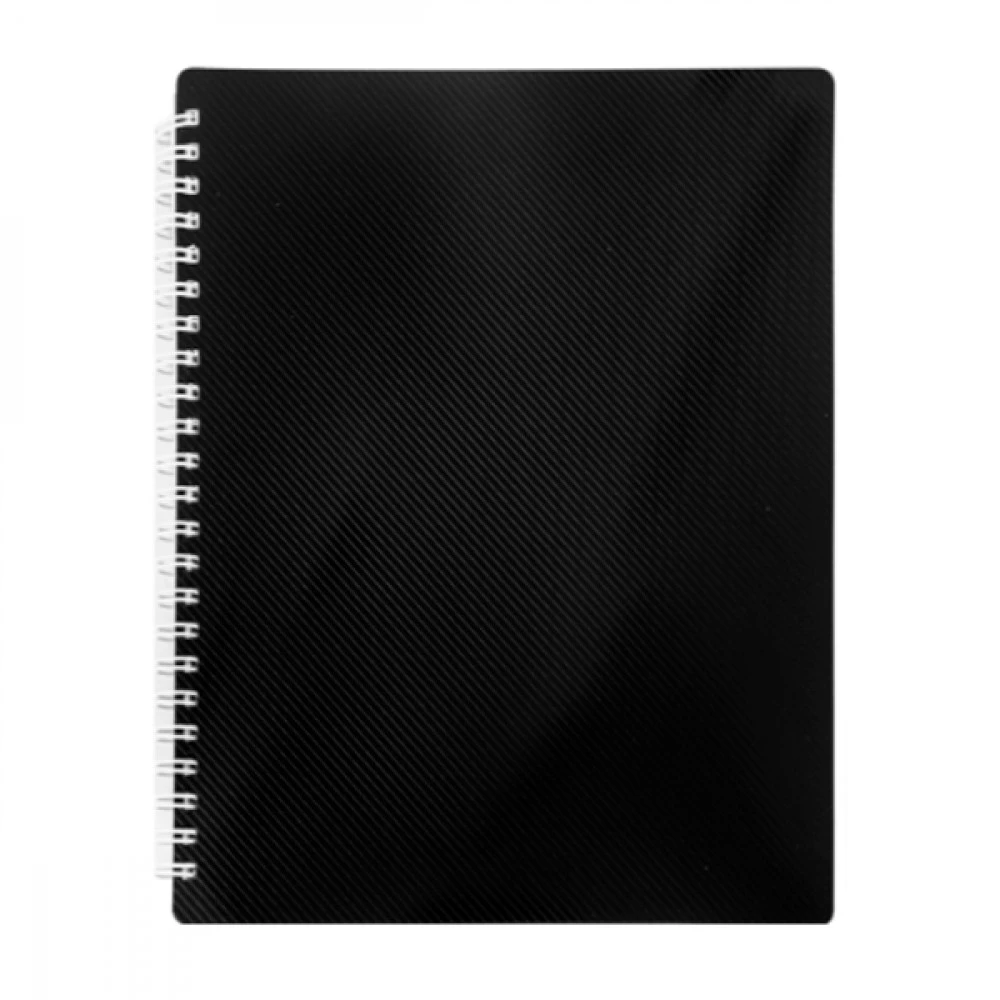 Зошит 170х205 96 л. # BuroMAX BM.2463-01 NERO пласт. обл. спір. бік. чорн.