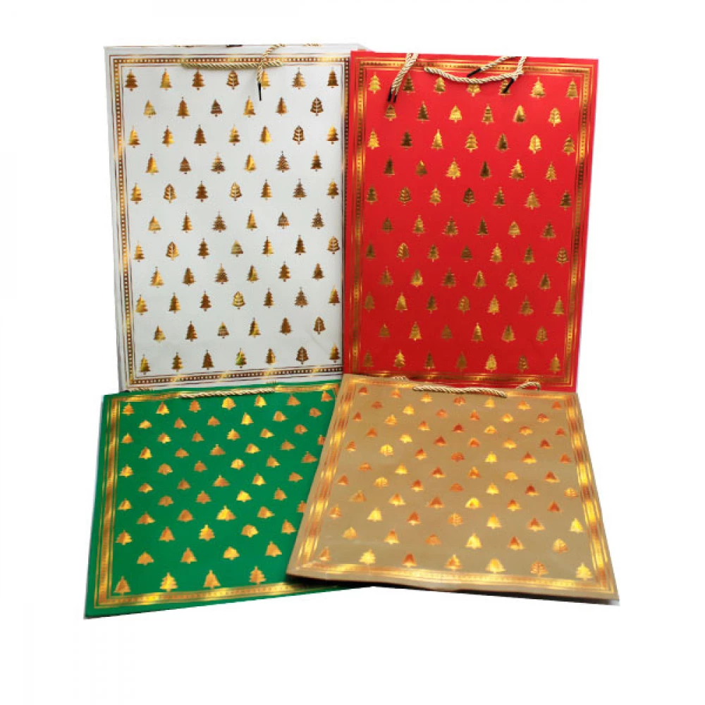 Пакет подарунковий 32х42, 5х11, 5см Новорічний 3107L Mix