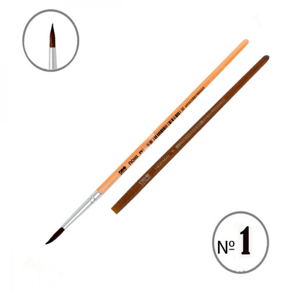 Пензель мальовничий (поні) "Neo Line" 2101-BРR/CHPR кругла № 1