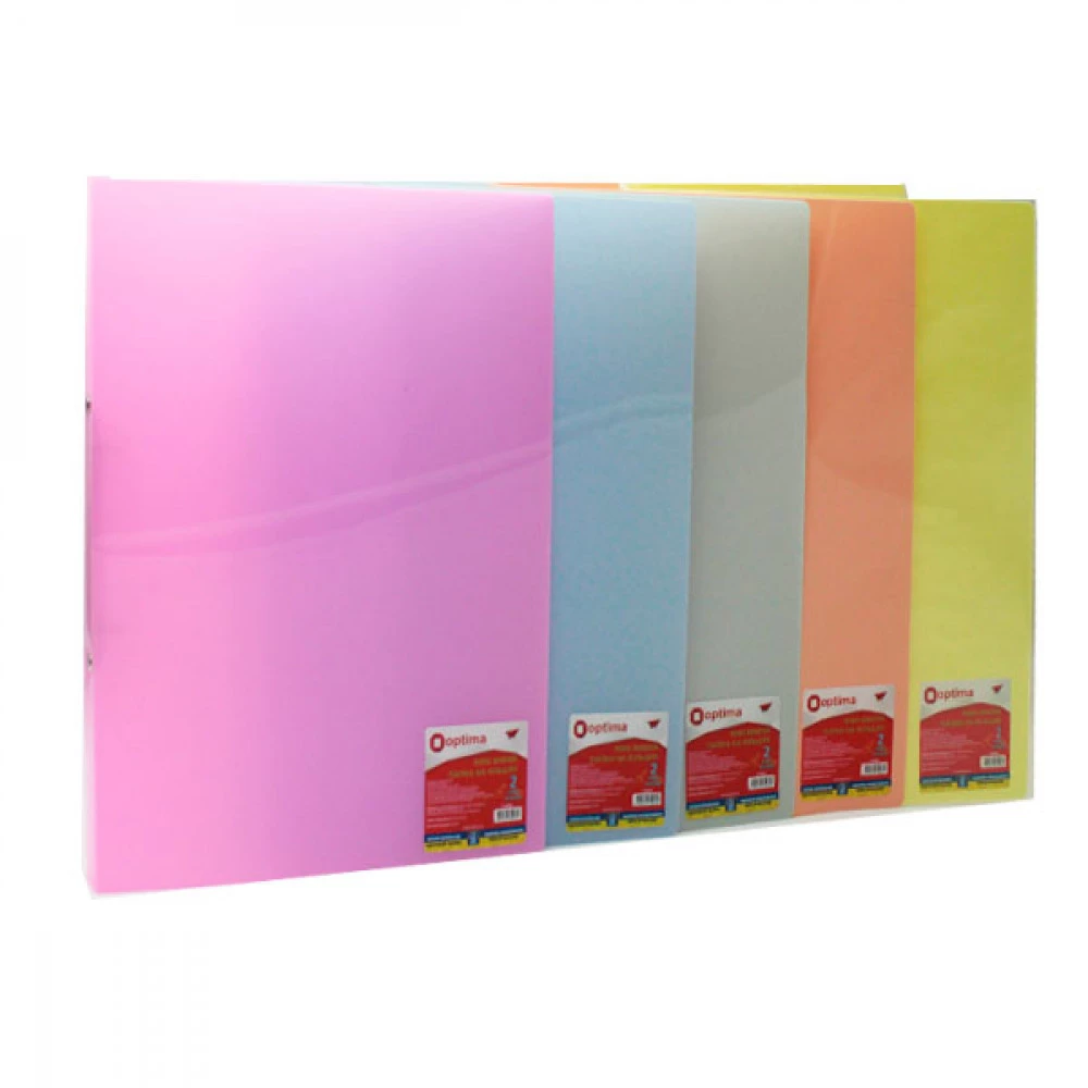 Папка пластикова А4/25/2к Optima О35461пастель Міх