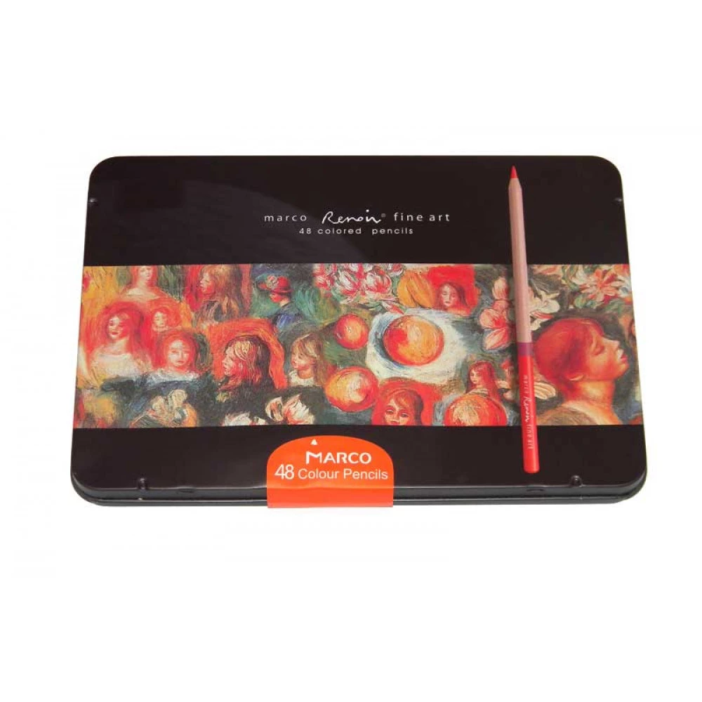 Олівці кольорові "Marco" FineArt TN металева упаковка 48 кольорів
