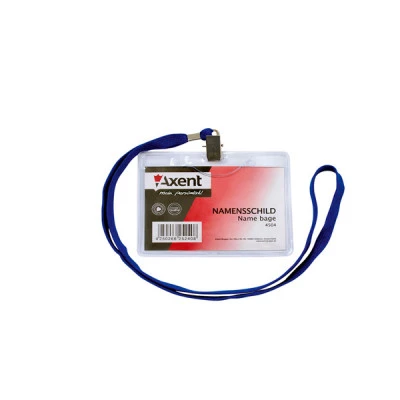 Бейдж горизонтальний 100 * 80 Аxent 4504 на шнурі