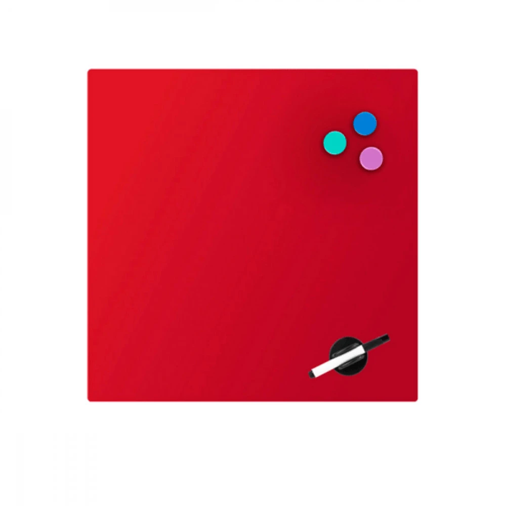 Дошка скляна магнітна для маркера 45х45 9614-06-А червона