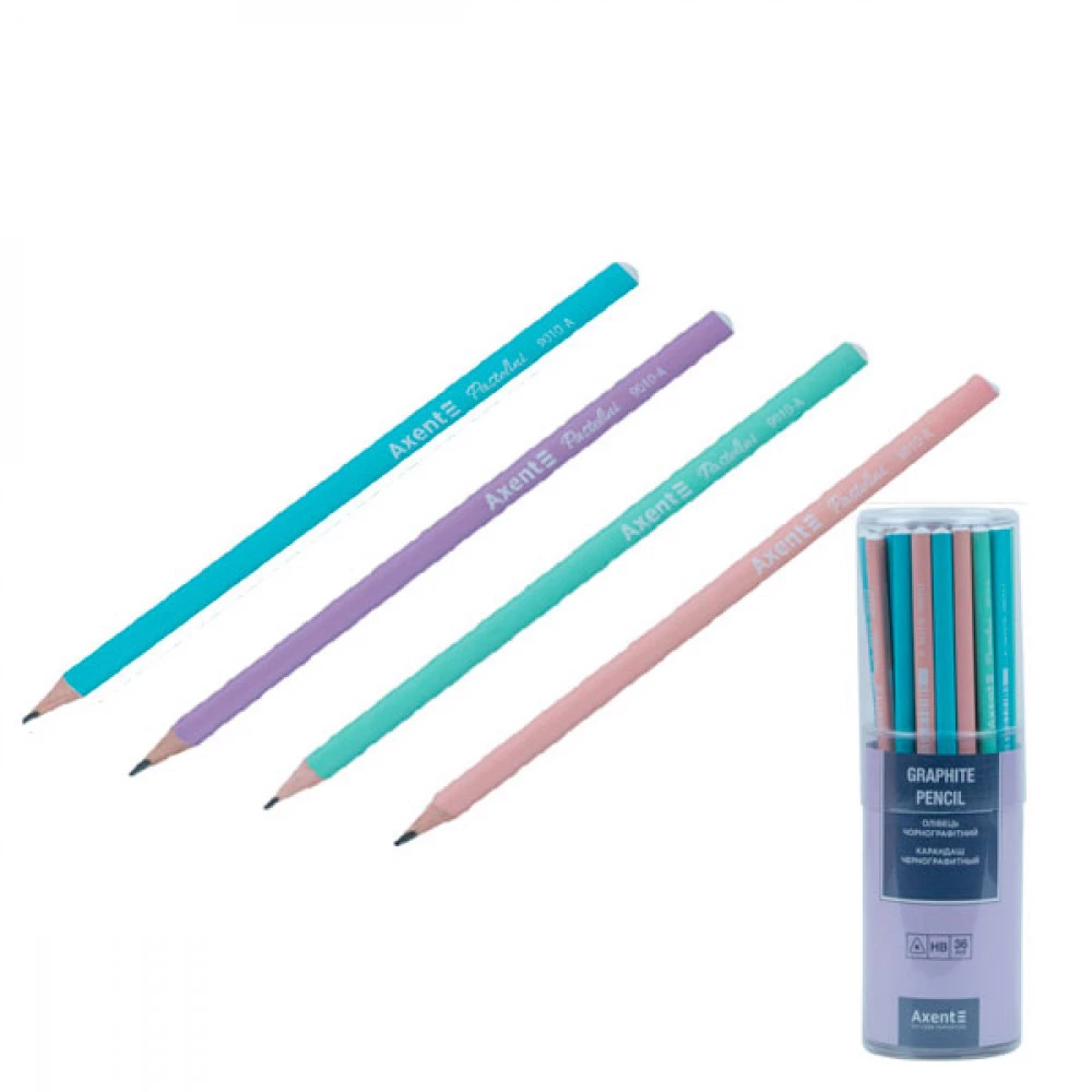 Олівець простий Axent 9010 Pastelini HB