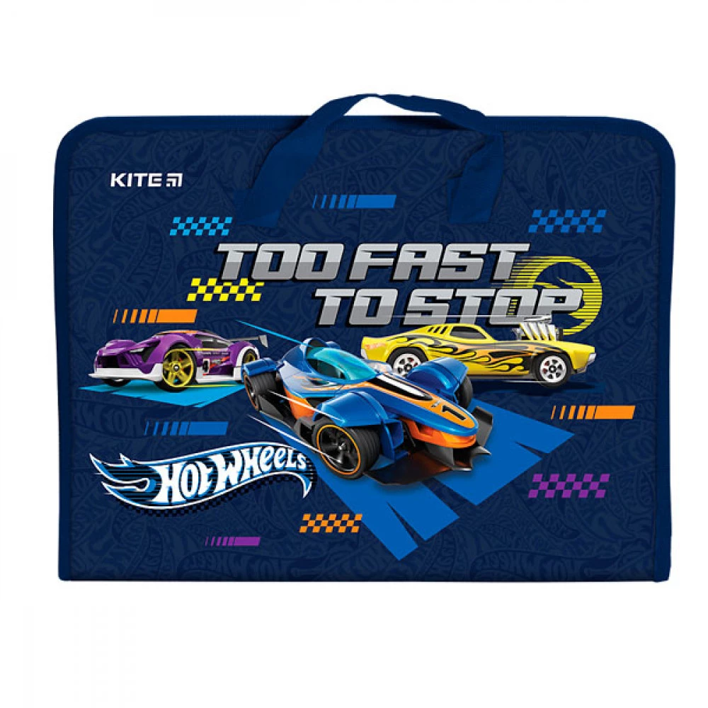 Папка-портфель пластикова А4 на блискавці Kite Hot Wheels HW24-202