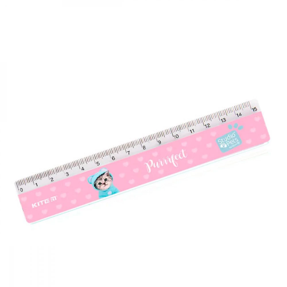 Лінійка пластикова 15см Kite SP24-090 Stydio Pets