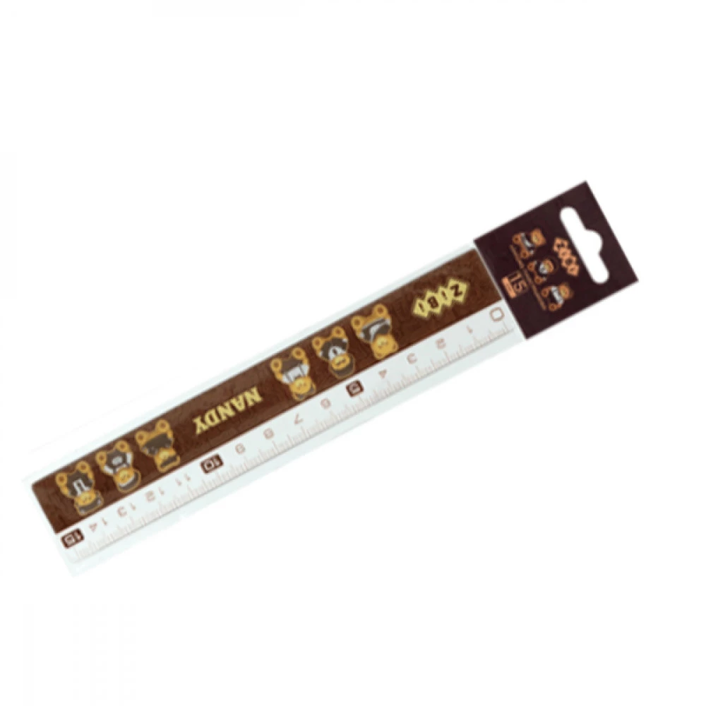 Лінійка пластикова 15см ZiBi ZB5617 BEAR TOY у блістері