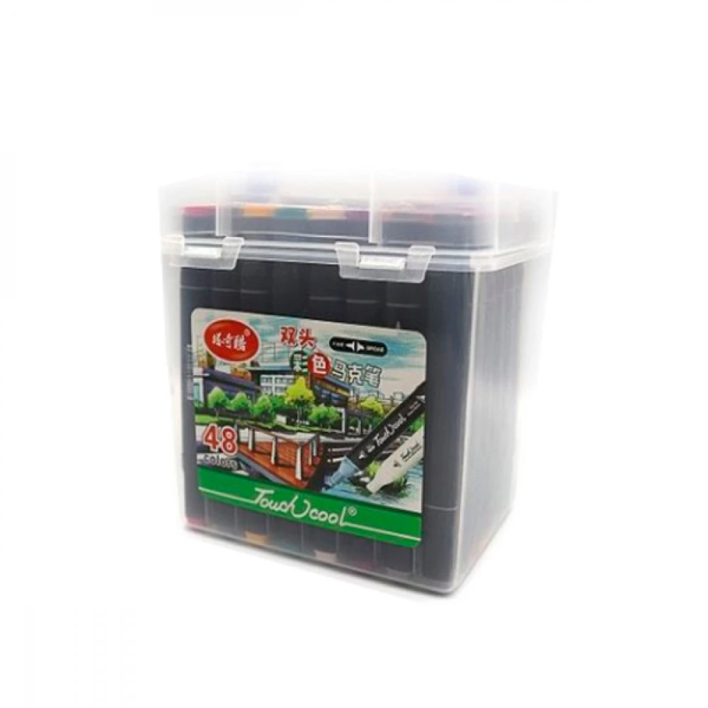 Набір скетч маркерів TouchCool 0229-48 двосторонні 48штук в боксі