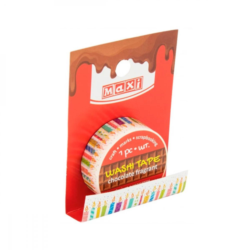 Скотч декоративний 3м*15мм MX61998 з ароматом шоколаду