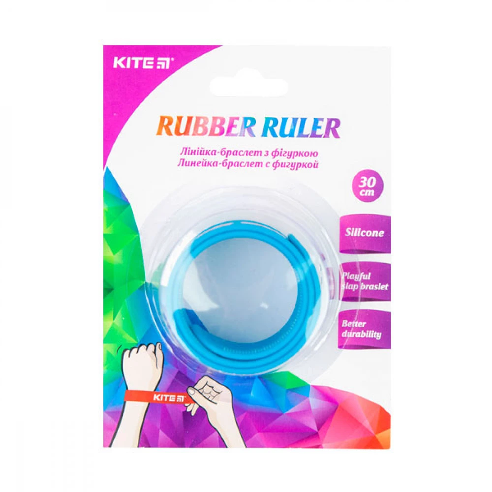Лінійка-браслет 30 см Kite K20-019 бірюзова
