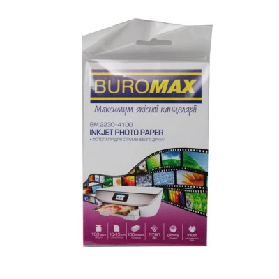 Фотопапір 10x15 BuroMAX 2230-4100 180 г/кв глянсовий 100аркушів