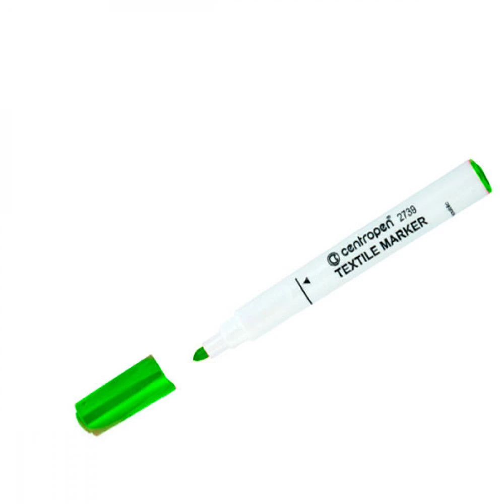 Маркер "Centropen" 2739 для текстилю салатовий