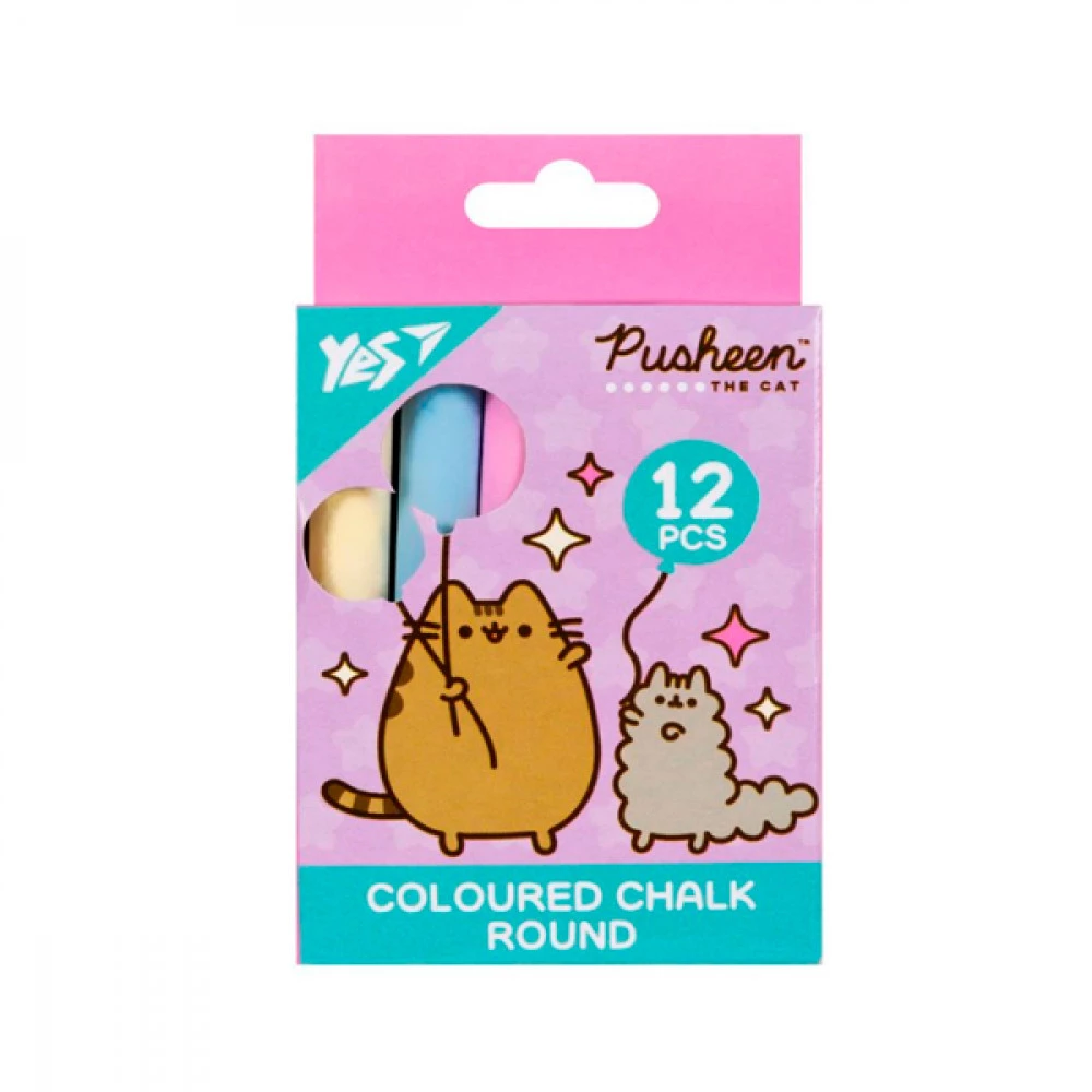 Крейда кольорова 6 кольорів Yes Pusheen 400515 (12шт)