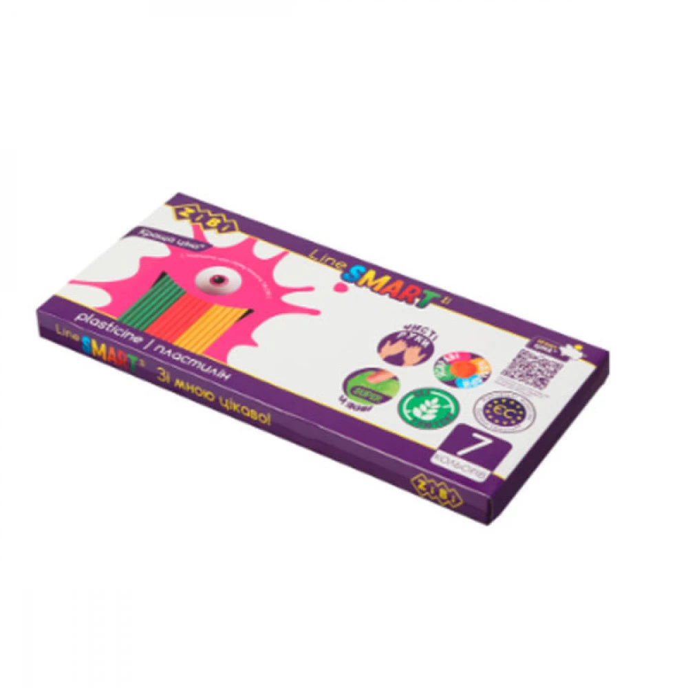 Пластилін 7 кольорів 140 г ZiBi ZB6222