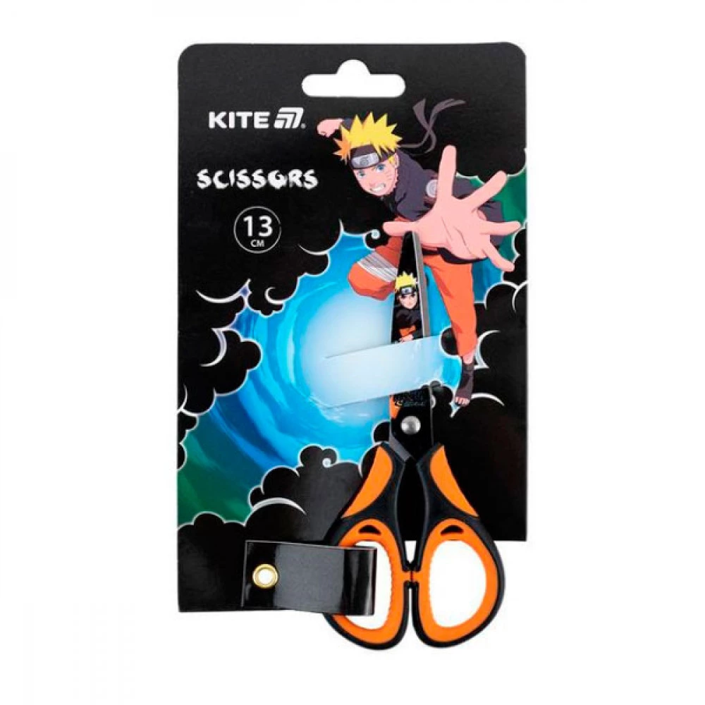 Ножиці дитячі 13см Kite NR25-148 Naruto гум. вставки малюнок на лезі