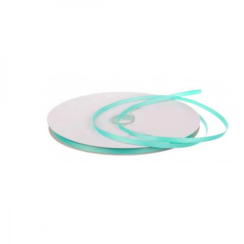 Стрічка репсова для декору 6мм №222 (91,4м) м'ята