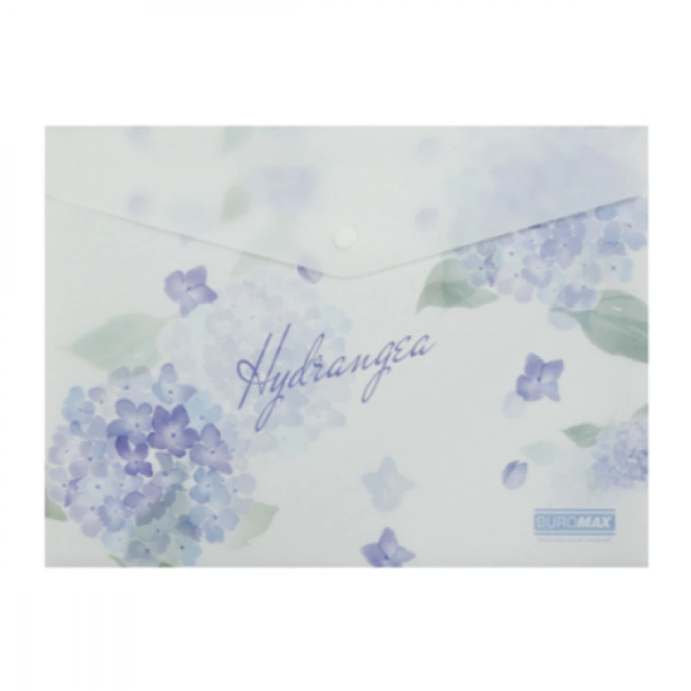 Папка - конверт А4 BuroMAX BM3943-30 ARABESKI пластик на кнопці непрозорий.