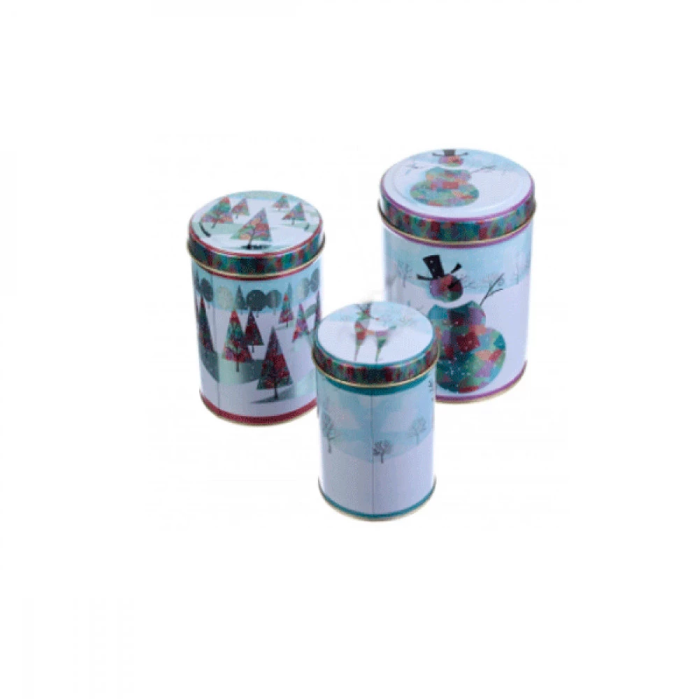 Коробка сувенірна металева 12,5 х 9 см "Новорічна" 63-999 середня 