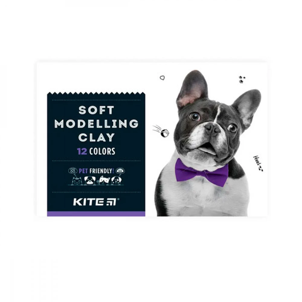 Пластилін 12 кольорів Kite K22-1086 Kite Dogs 240 г