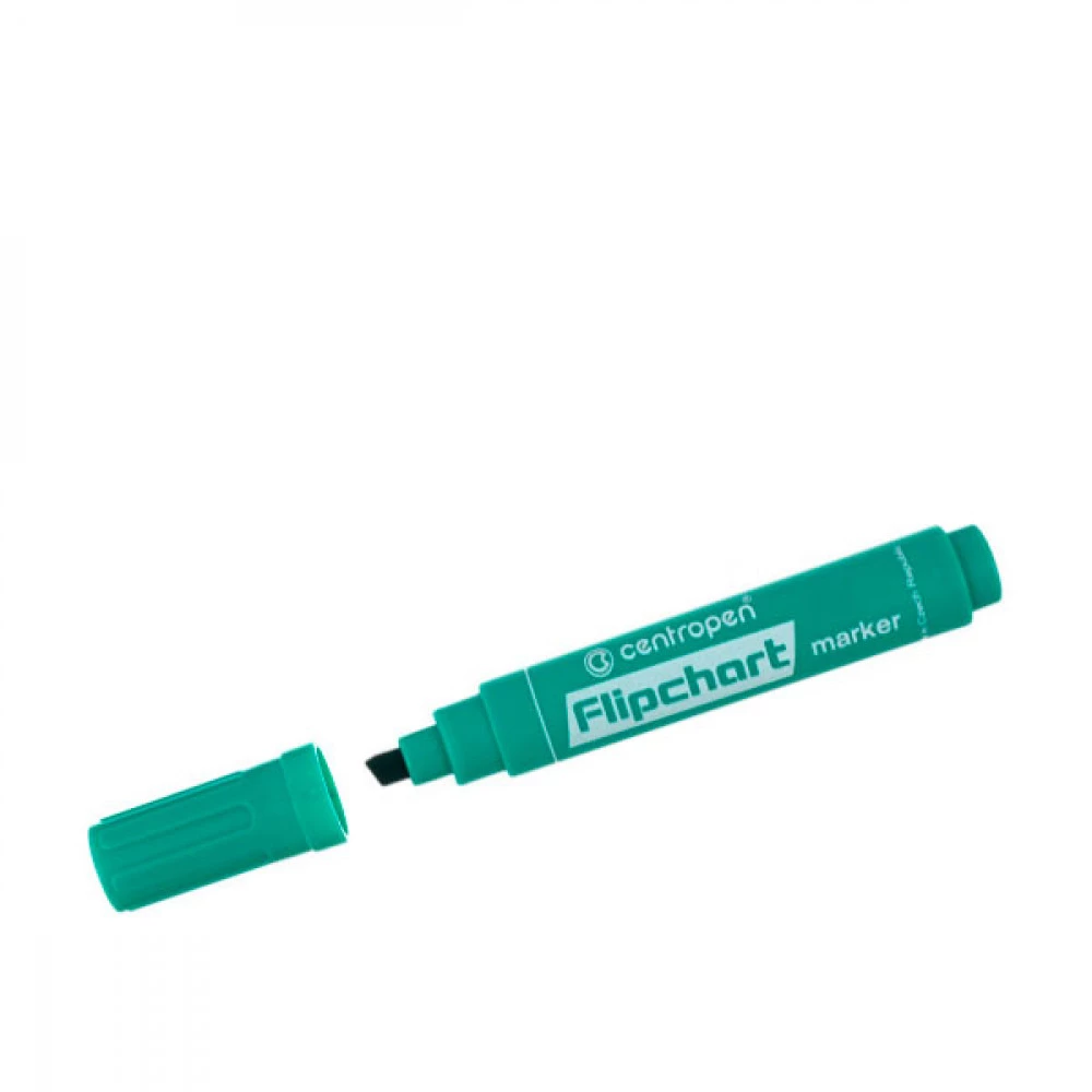 Маркер "Centropen" 8560/1 Flipchart 1-4,6 мм, клиноподібний, зелений