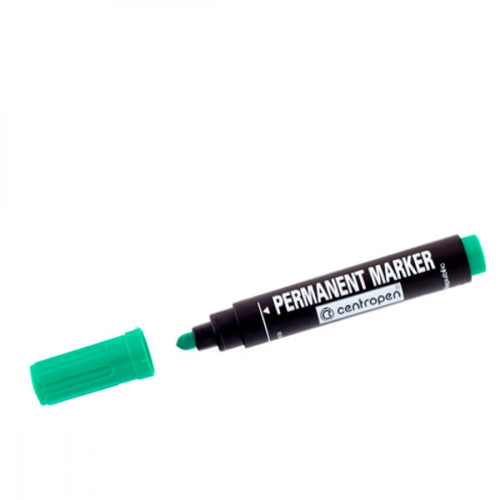 Маркер Centropen 8566 круглий, перманентний, 2.5 мм зелений