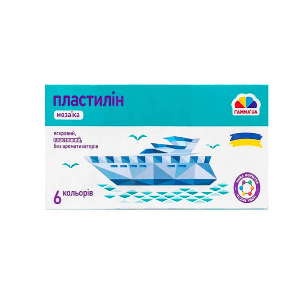 Пластилін 6 кольорів 72 г Гамма НВ 300306 Мозаїка