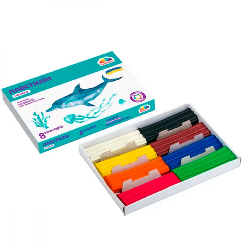 Пластилін 8 кольорів 96 г Гамма НВ 300307 Мозаїка