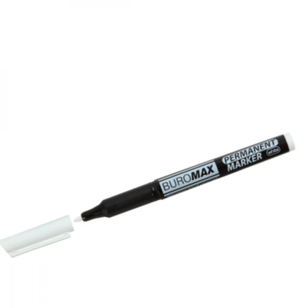 Маркер BuroMAX ВМ8708-12 водостійкий 1-2 мм білий