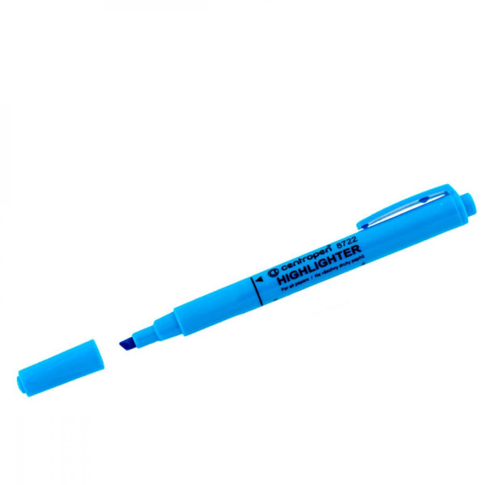Маркер "Centropen" 8722 Fax текстовий, 1-4 мм синій